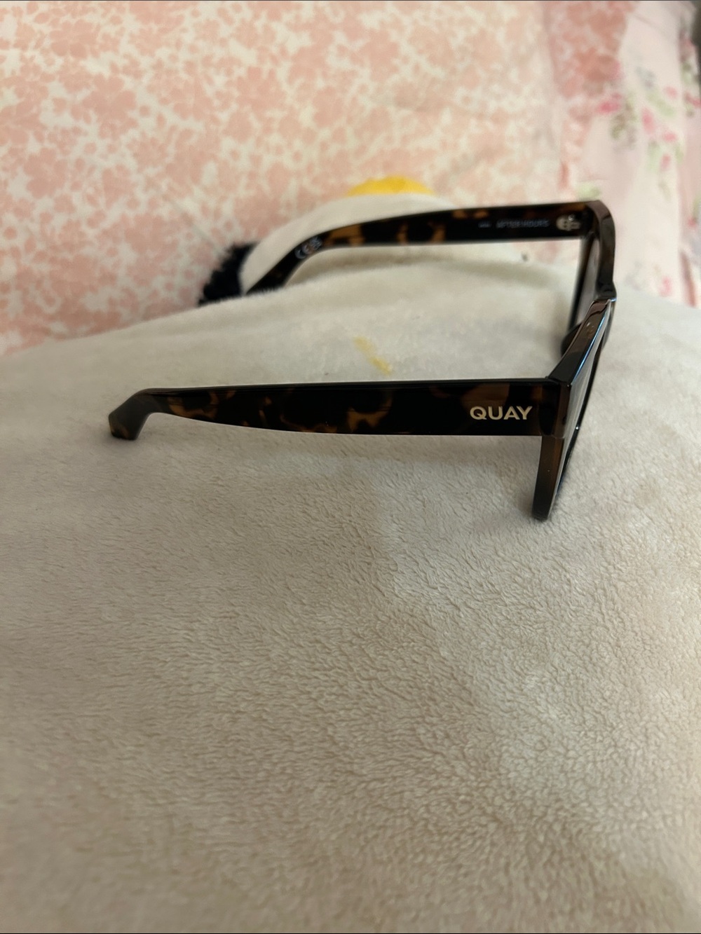 Quay Australia Tortoiseshell Frame Sunglasses with Gold Logo